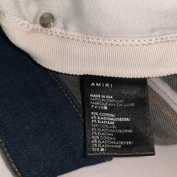 Amiri stack nwot raw denim beautiful 30w 34.5”ins rip rhq - Picture 10 of 15